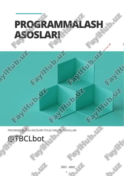 programmalash asoslari — PDF