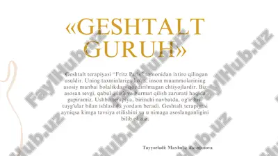 geshtalt terapiyasi — PDF
