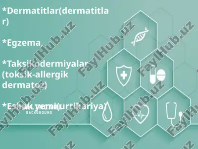 dermatitlar,egzema,taksikodermiyalar,eshak yemi — PPTX