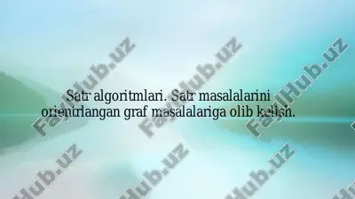 satr algoritmlari — PDF