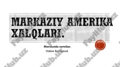 markaziy amerika xalqlari — PDF