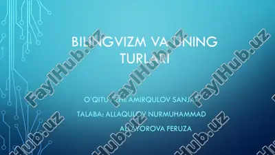 bilingvizm va uning turlari — PDF