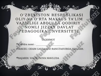 odam gavdasini rangtasvirda ishlash — PDF
