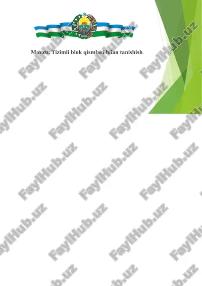tizimli blok — PDF