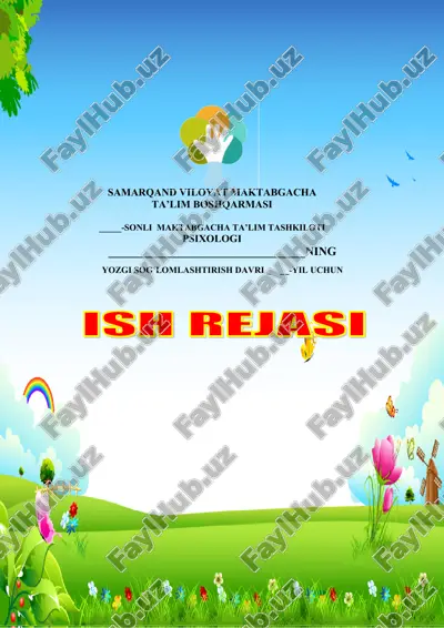 psixolog yozgi mashg'ulot hisoboti — DOC