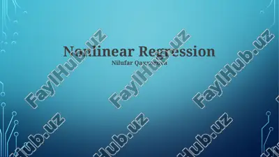 nonlinear regression — PPTX