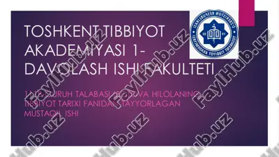 yevropa mamlakatlarida o’rta asr tibbiyoti haqida — PDF