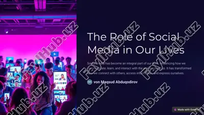 the role of social media in our lives — PDF