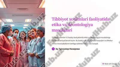 tibbiyot etikasi — PDF
