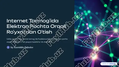 elektron pochta orqali ro»yxatdan o»tish — PDF