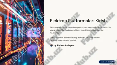 elektron platformalar — PDF