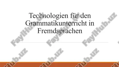 technologien für den grammatikunterricht in fremdsprachen — PPTX