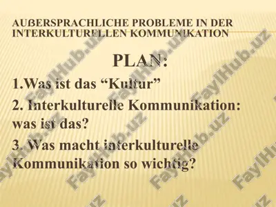 außersprachliche probleme in der interkulturellen kommunikation — PPTX