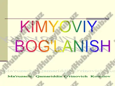 kimyoviy bog'lanish — PDF