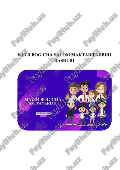 hayr bog’cha salom maktab tadbiri — DOCX