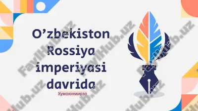 tarix rossiya davridagi o’zbekiston — PPTX