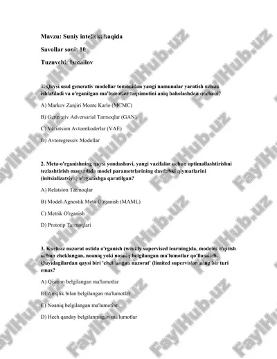 suniy intellekt haqida — DOCX