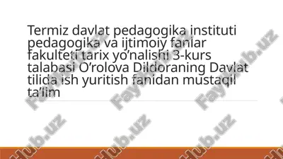 xizmatyozishmalarimanziladres — PPTX