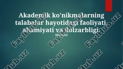 akademik ko'nikmalar — PPTX