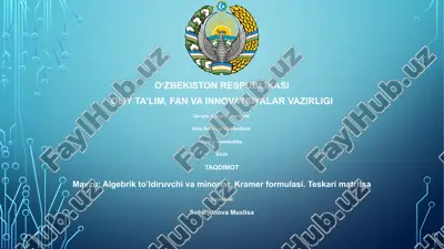 amaliy matematika — PPTX