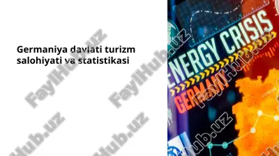 germaniya davlati turizm salohiyati va statistikasi — PPTX