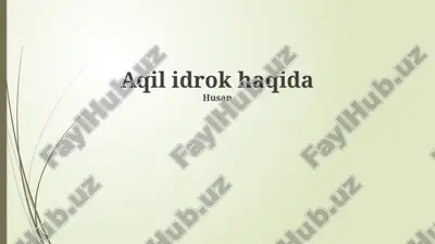 intellektning o'lchami — PPTX