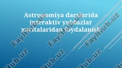 interaktiv yulduz xaritalari — PPTX