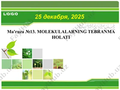 molekulalarning tebranma holati — PPTX