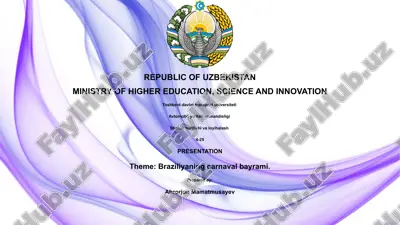 braziliyaning carnaval bayrami — PPTX