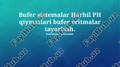 buffer tizimlari — PPTX