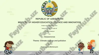 climate change and pollution presentation — PPTX