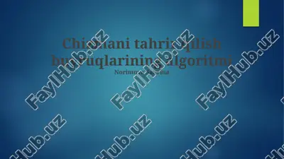 chizman tahrirlash buyruqlari algoritmi — PPTX