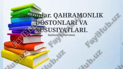epik asarlar: ta'rifi va mohiyati — PPTX