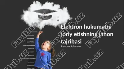 elektron hukumatni joriy etishning jahon tajribasi — PPTX