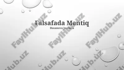 falsafada mantiq — PPTX