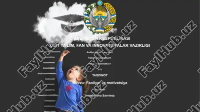 faoliyat va motivatsiya — PPTX