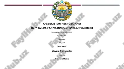 fermentlar — PPTX