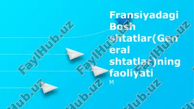 bosh shtatlar(general shtatlar)ning faoliyati — PPTX