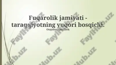 fuqarolik jamiyati — PPTX
