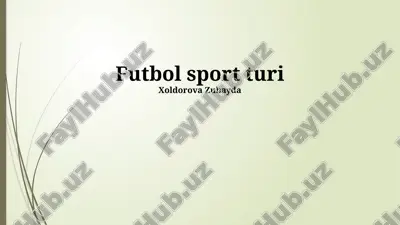 futbol sport turi — PPTX