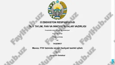 favqulodda vaziyatlar vazirligi akademiyasi — PPTX