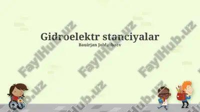 gidroelektr stanciyalar — PPTX