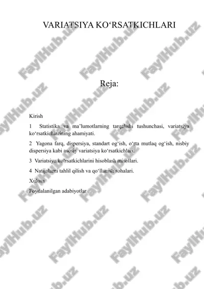 variatsiya koʻrsatkichlari — DOCX