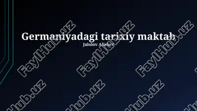 germaniyadagi tarixiy maktab — PPTX
