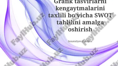 grafik tasvir kengaytmalarini tahlil qilish: swot tahlili — PPTX
