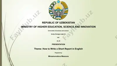 how to write a short report in english — PPTX