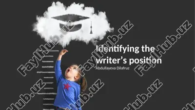 identifying the writerʼs position — PPTX
