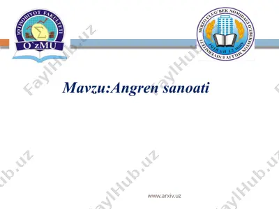 angren sanoati — PPTX
