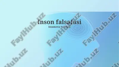 inson falsafasi — PPTX