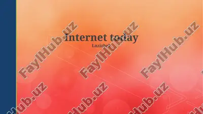 internet today — PPTX